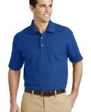 Port Authority EZCotton153 Pique Pocket Polo K800P in Cobalt blue