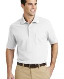 Port Authority EZCotton153 Pique Pocket Polo K800P in White