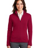 Port Authority Ladies Flatback Rib Full Zip Jacket in True red