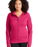 Sport Tek Ladies Tech Fleece Full Zip Hooded Jacke in Pink raspberry