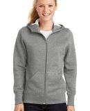 Sport Tek Ladies Full Zip Hooded Fleece Jacket L26 in Vintage hthr