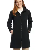 Port Authority Ladies Long Textured Hooded Soft Sh Black