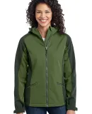 Port Authority Ladies Gradient Hooded Soft Shell J Garden Gn/Evrg