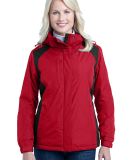 Port Authority Ladies Barrier Jacket L315 in Rich red/black