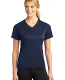 Sport Tek Dri Mesh Ladies V Neck T Shirt L468V Navy