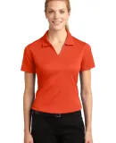 Sport Tek Ladies Dri Mesh V Neck Polo L469 in Bright orange