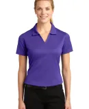 Sport Tek Ladies Dri Mesh V Neck Polo L469 in Purple