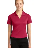 Sport Tek Ladies Dri Mesh V Neck Polo L469 in Red