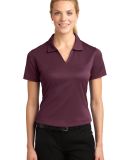 Sport Tek Ladies Dri Mesh V Neck Polo L469 in Maroon