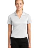 Sport Tek Ladies Dri Mesh V Neck Polo L469 in White
