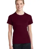 Sport Tek Ladies Dry Zone153 Raglan Accent T Shirt Maroon