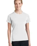 Sport Tek Ladies Dry Zone153 Raglan Accent T Shirt White