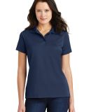 Port Authority Ladies Poly Bamboo Blend Pique Polo in Navy