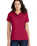 Port Authority Ladies Poly Bamboo Blend Pique Polo in Red