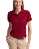 Port Authority Ladies Poly Bamboo Charcoal Birdsey Rich Red