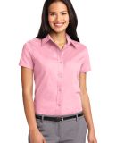 Port Authority Ladies Short Sleeve Easy Care Shirt in Light pink