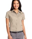 Port Authority Ladies Short Sleeve Easy Care Shirt in Stone