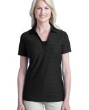 Port Authority Ladies Horizontal Texture Polo L514 in Black