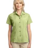 Port Authority Ladies Patterned Easy Care Camp Shi in Whisper green