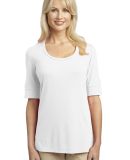 Port Authority Ladies Concept Scoop Neck Shirt L54 in White