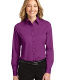 Port Authority Ladies Long Sleeve Easy Care Shirt  in Deep berry