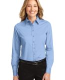 Port Authority Ladies Long Sleeve Easy Care Shirt  in Lt blue/lt stn