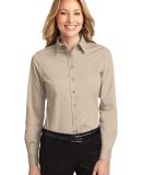 Port Authority Ladies Long Sleeve Easy Care Shirt  in Stone