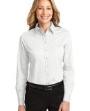 Port Authority Ladies Long Sleeve Easy Care Shirt  in White/lt stone