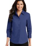 Port Authority Ladies 34 Sleeve Easy Care Shirt L6 in Med. blue