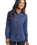 Port Authority Ladies Tonal Pattern Easy Care Shir in Blue