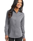 Port Authority Ladies Tonal Pattern Easy Care Shir in Grey