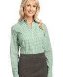 Port Authority Ladies Plaid Pattern Easy Care Shir in Green