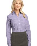 Port Authority Ladies Plaid Pattern Easy Care Shir in Purple