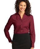 Port Authority Ladies Crosshatch Easy Care Shirt L in Red oxide