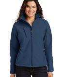 Port Authority Ladies Textured Soft Shell Jacket L in Insignia blue