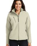 Port Authority Ladies Textured Soft Shell Jacket L in Stone