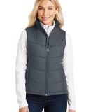 Port Authority Ladies Puffy Vest L709 in Dark slate