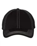 Valucap VC300 Adult Washed Dad Hat Black/ Stone Stitch