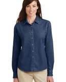 Port  Company Ladies Long Sleeve Value Denim Shirt Ink