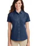 Port  Company Ladies Short Sleeve Value Denim Shir Ink