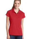 Sport Tek Ladies Contrast Stitch Micropique Sport  True Red/White