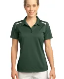 Sport Tek Ladies Vector Sport Wick Polo LST670 Forest Grn/Wht