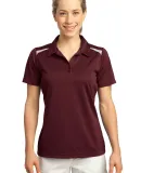 Sport Tek Ladies Vector Sport Wick Polo LST670 Maroon/White