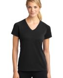 Sport Tek Ladies Ultimate Performance V Neck LST70 in Black