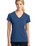 Sport Tek Ladies Ultimate Performance V Neck LST70 in Dark denim