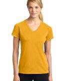 Sport Tek Ladies Ultimate Performance V Neck LST70 in Gold