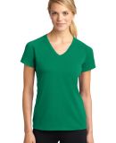 Sport Tek Ladies Ultimate Performance V Neck LST70 in Kelly green