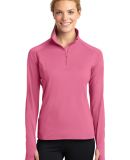 LST850 Sport Tek Ladies Sport Wick Stretch Zip Pul in Dusty rose