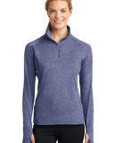 LST850 Sport Tek Ladies Sport Wick Stretch Zip Pul in True nvy hthr