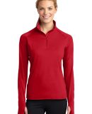 LST850 Sport Tek Ladies Sport Wick Stretch Zip Pul in True red